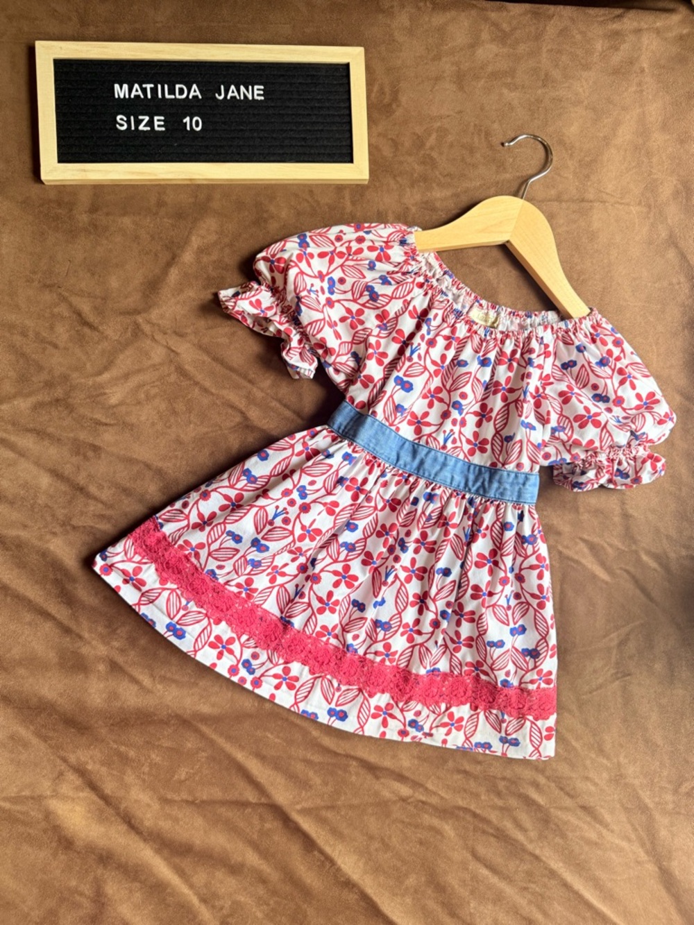 Matilda Jane Red, White, & Blue Floral Tunic